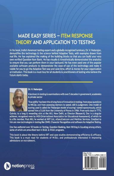 Made Easy Series – Item Response Theory And Application To Testing : Complex Concepts Simplified
