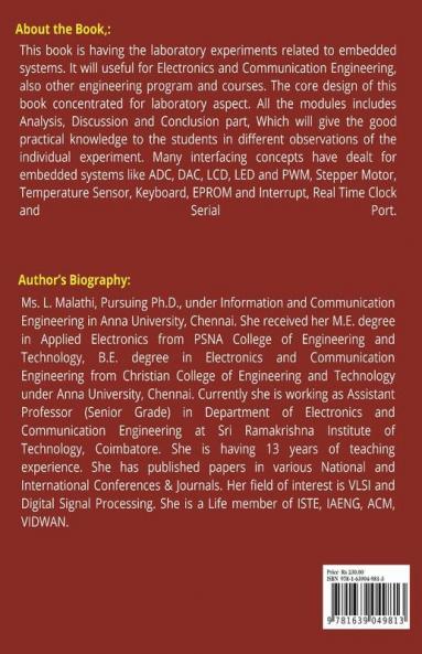 Embedded Systems Lab Manual (For B.E. Electronics And Communication Engineering)