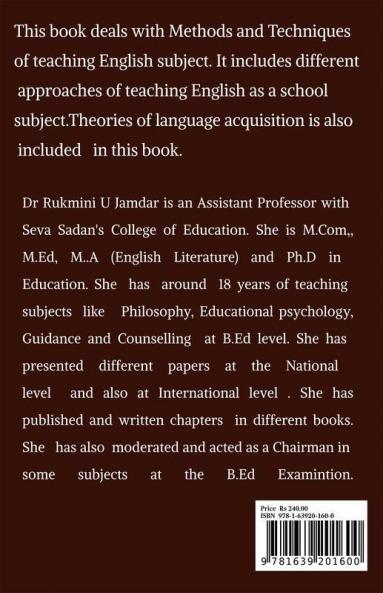 Pedagogy Of Teaching English Subject: Methods And Techniques