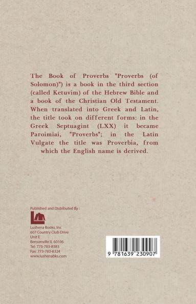 Book of Proverbs Paperback