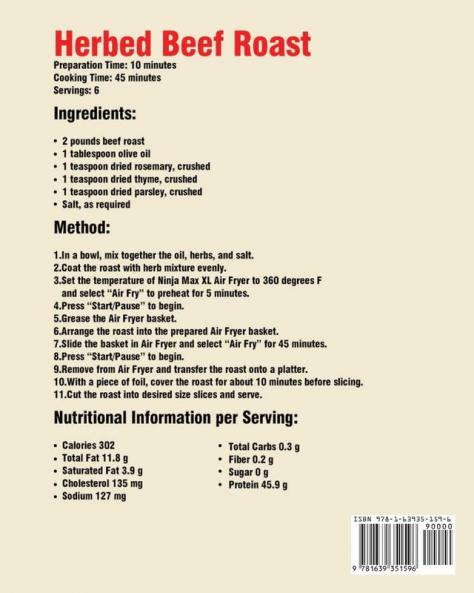Ninja Max XL Air Fryer Cookbook for Beginners: 2000-Day Tasty and Easy Air Fryer Recipes for Cooking Easier Faster And More Enjoyable for You and Your Family!