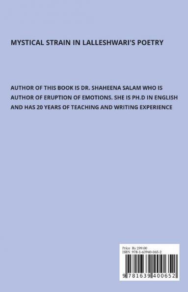 Mystical Strain In Lalleshwari'S Poetry