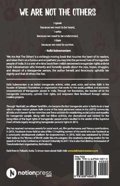 We Are Not The Others - Paperback : Reflections of a Transgender Artivist