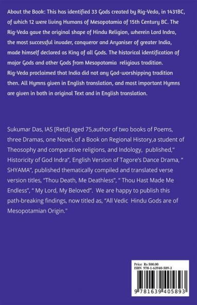All Vedic Hindu Gods Are Of Mesopotamian Origin : Origin Of Hindu Religion In 15Th Century Bc