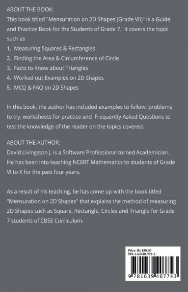 Mensuration on 2D Shapes (Grade VII) : A Guide and Practice Book!
