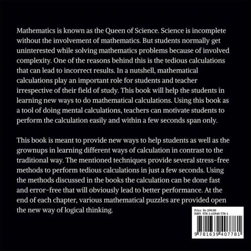 Quick Calculation In Mathematics : Based On Vedic Mathematics