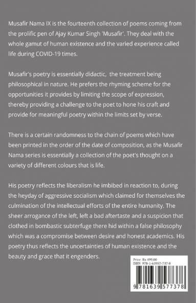 MUSAFIR NAMA IX : Surviving Helplessness During COVID'S Reich