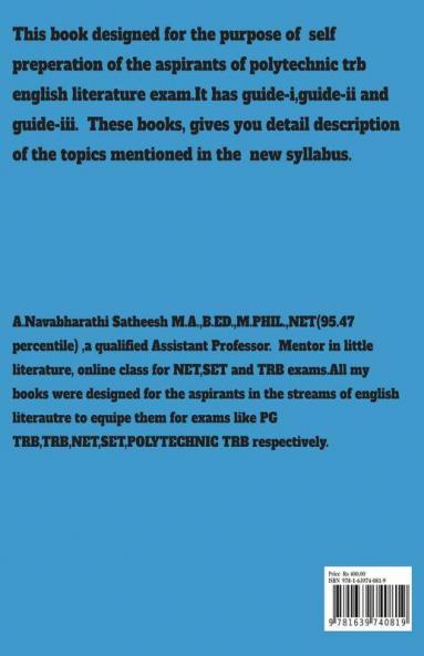 Polytechnic Trb English Literature Self Help Guide-Ii