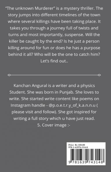 THE UNKNOWN MURDERER : A suspense mystery
