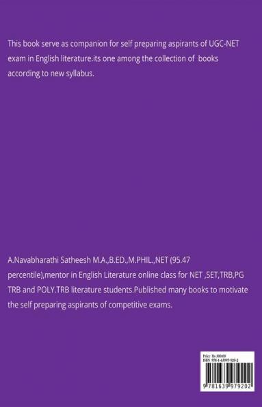 Ugc-Net Exam American Literature: All In One Detail Self Preparation Book