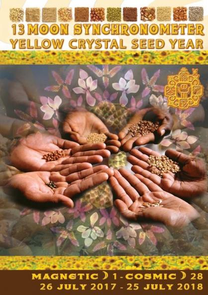 13 Moon Synchronometer - Yellow Crystal Seed July 26 2017 - July 25 2018