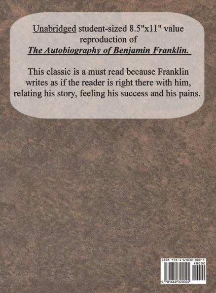 The Autobiography of Benjamin Franklin