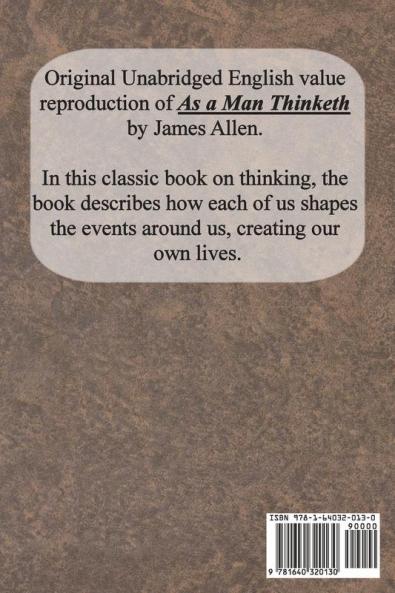 As a Man Thinketh