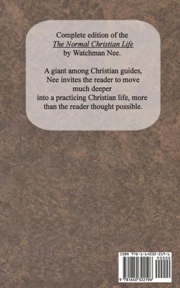 The Normal Christian Life