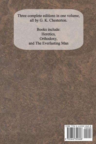 Chesterton Apologetics Set - Heretics Orthodoxy and The Everlasting Man