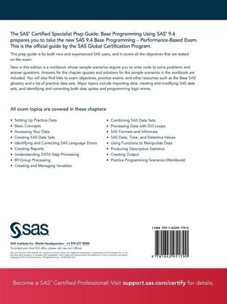 SAS Certified Specialist Prep Guide