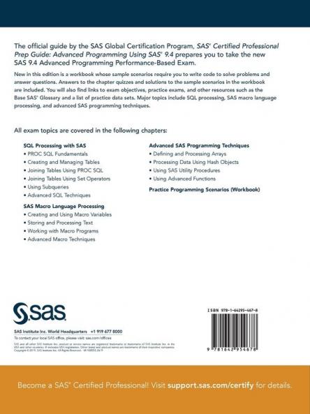 SAS Certified Professional Prep Guide