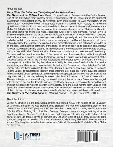 Mary Eliska Girl Detective: The Mystery of the Yellow Room