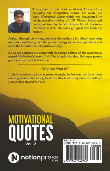 Motivational Quotes - Vol. 2 : Collection Of Healthy Quotes