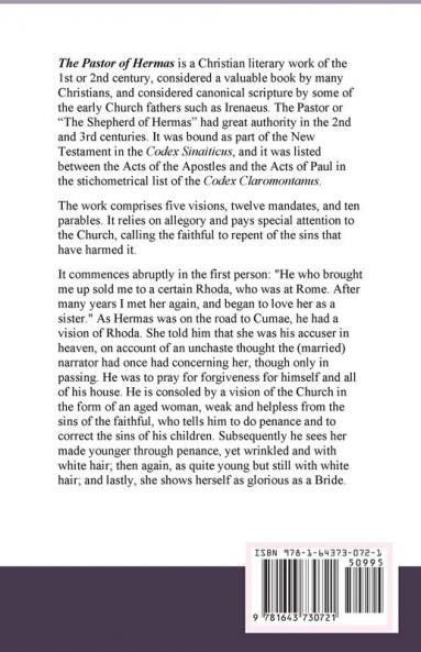 The Pastor of Hermas: 60 (Lighthouse Church Fathers)