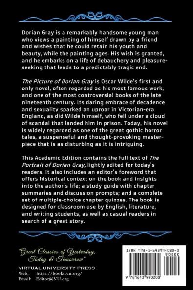 The Picture of Dorian Gray (Academic Edition): With Introduction Author Bio Study Guide & Chapter Quizzes