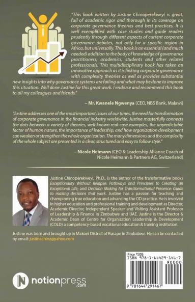 Corporate Governance in Banking : Nuggets from Canada Georgia Germany U.K. and Zimbabwe