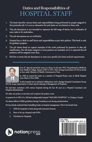 Duties Andamp; Responsibilities Of Hospital Staff