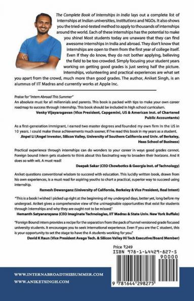 The Complete Book Of Internships In India: Intern Abroad This Summer