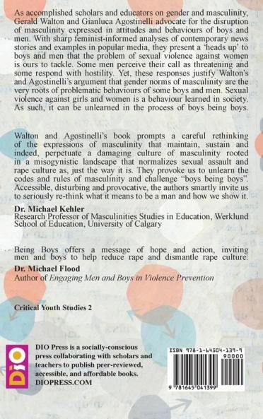 Being Boys: Shaping gender norms to weaken rape culture: 2 (Critical Youth Studies)