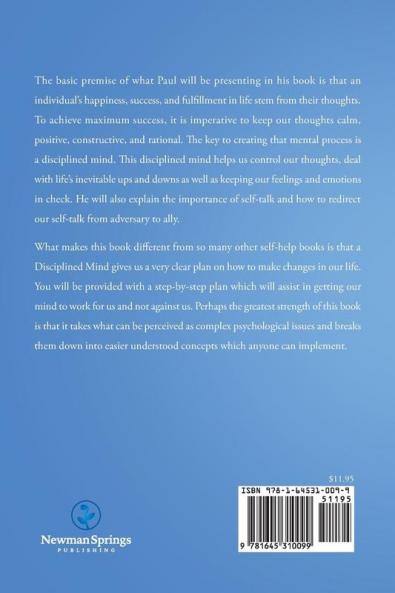 A Disciplined Mind and a Plan to Achieve It