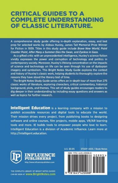 Study Guide to Brave New World and Other Works by Aldous Huxley
