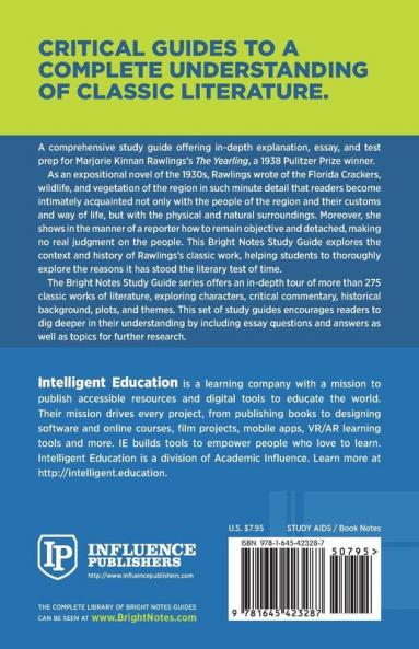 Study Guide to The Yearling by Marjorie Kinnan Rawlings
