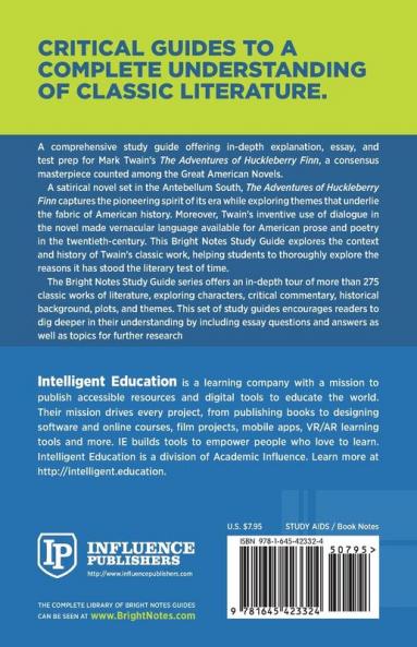 Study Guide to The Adventures of Huckleberry Finn by Mark Twain