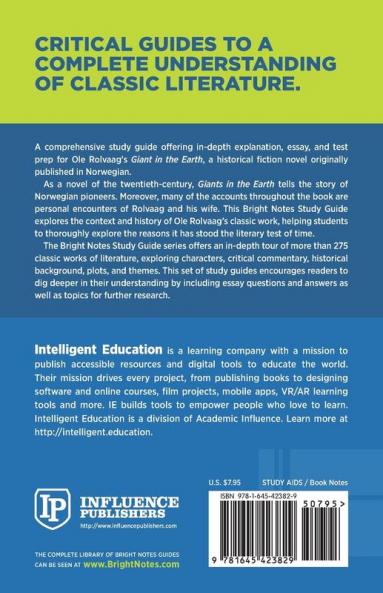 Study Guide to Giants in the Earth by Ole Rolvaag