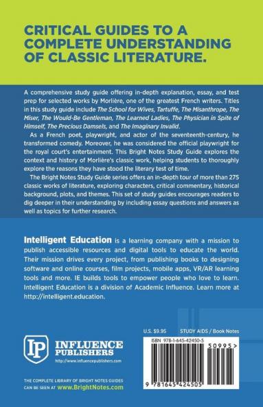 Study Guide to The School for Wives and Other Works by Moliere