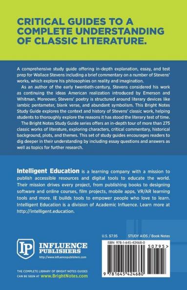 Study Guide to an Introduction of Wallace Stevens