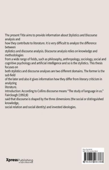 Stylistics And Discourse Analysis And A Contribution To Literature