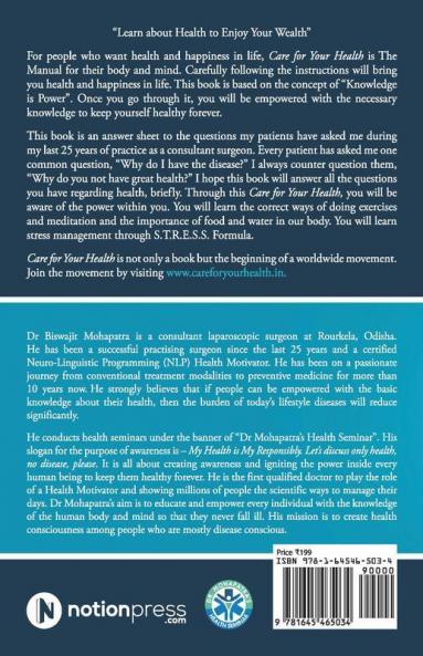 Care For Your Health : A User Manual For Living Healthy