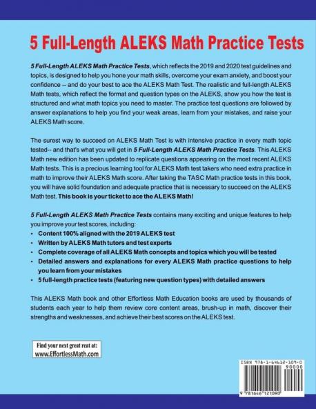 5 Full Length ALEKS Math Practice Tests