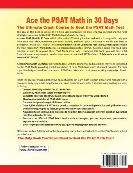 Ace the PSAT Math in 30 Days: The Ultimate Crash Course to Beat the PSAT Math Test