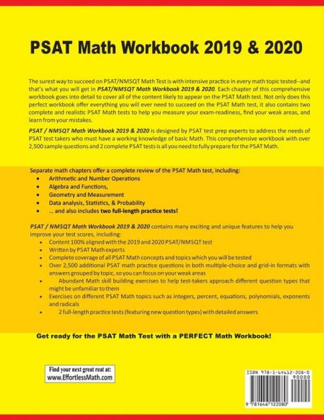 PSAT / NMSQT Math Workbook 2019 & 2020