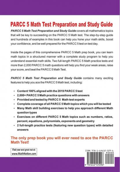 PARCC 5 Math Test Preparation and Study Guide: The Most Comprehensive Prep Book with Two Full-Length PARCC Math Tests