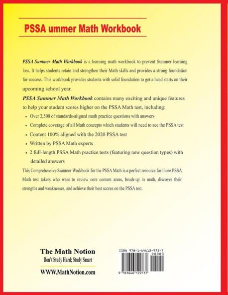 PSSA Grade 6 Summer Math Workbook