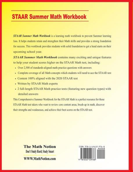 STAAR Grade 6 Summer Math Workbook