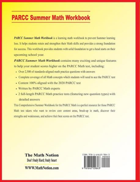 PARCC Grade 3 Summer Math Workbook: Essential Summer Learning Math Skills plus Two Complete PARCC Math Practice Tests