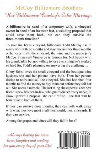 Her Billionaire Cowboy's Fake Wedding Fiasco: 2 (McCoy Billionaire Brothers)
