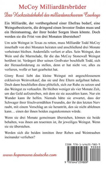 Das Hochzeitsdebakel des milliardenschweren Cowboys: 2 (McCoy Milliardärsbrüderr)