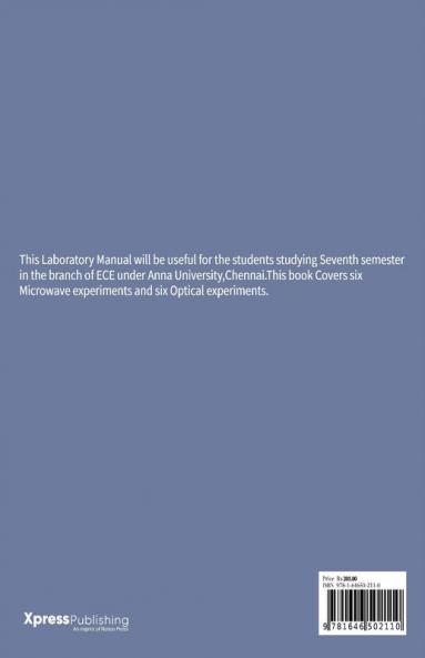 Optical and Microwave Laboratory Manual