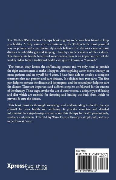 30-Day Water Enema Therapy The Most Powerful Method To Prevent And Cure Diseases