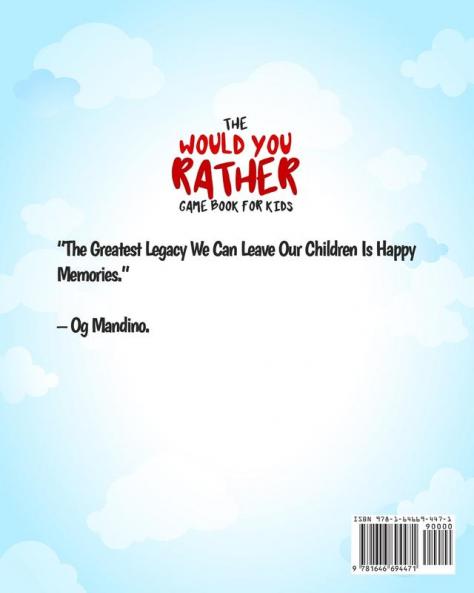 The Would You Rather Game Book for Kids